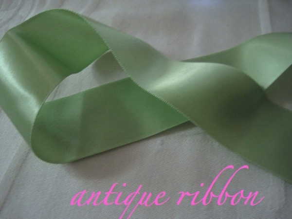 vintage green satin ribbon