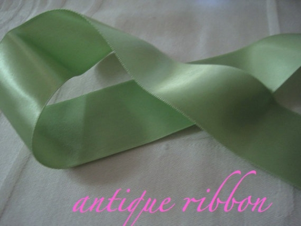 vintage green satin ribbon