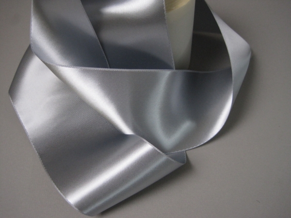Three inch wide silver ribbon