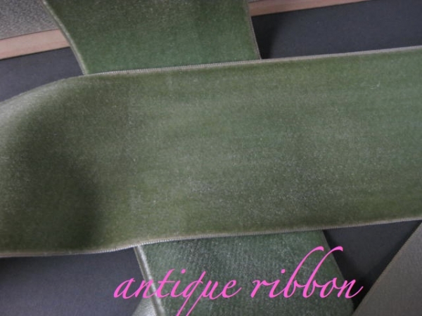 Vintage turquoise velvet ribbon