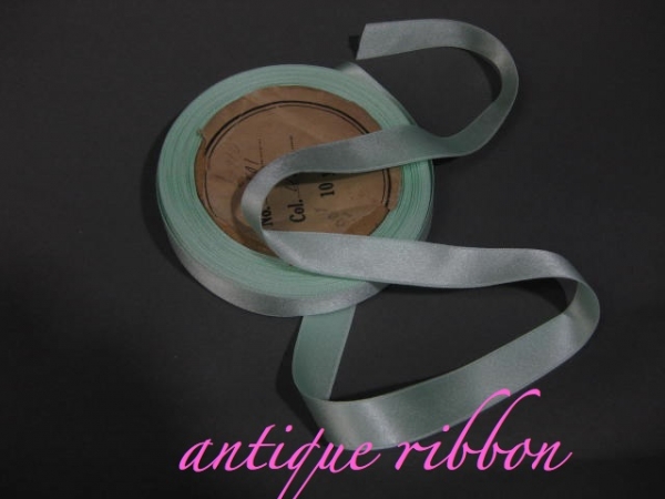 vintage aqua silk ribbon 