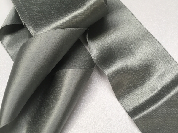 Victorian ribbon gray silk