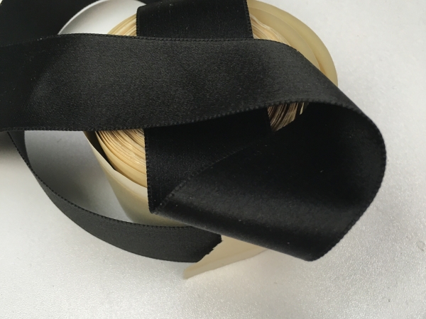 Black Silk Satin Ribbon