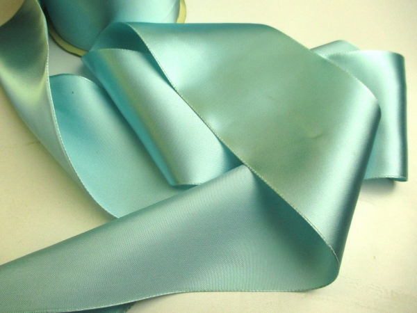 Rayon fabric ribbon aqua