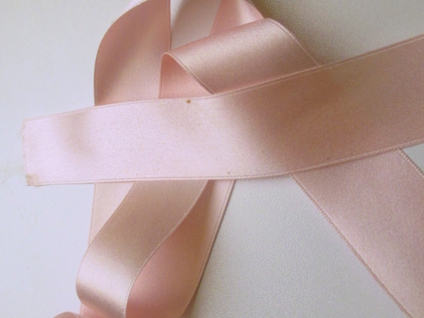 Victorian pastel pink silk ribbon