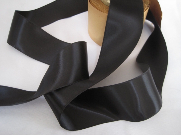 2 inch rayon black ribbon