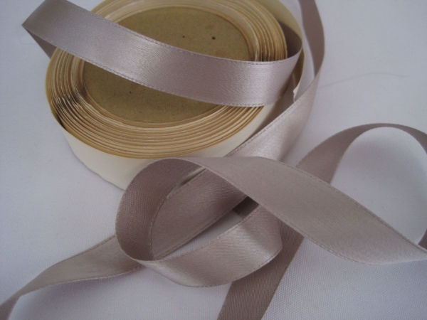 Warm gray satin ribbon