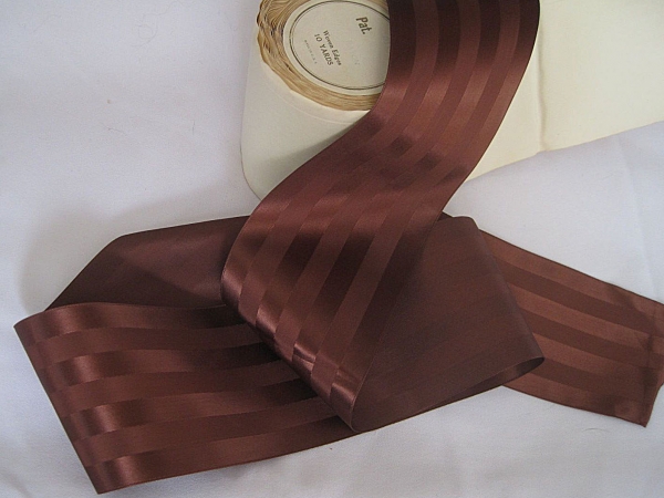 Rayon brown wide ribbon