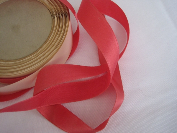 5/8 inch rose pink fabric ribbon
