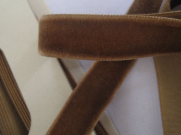 velvet ribbon taupe brown