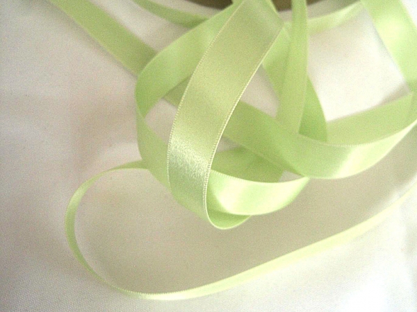 Vintage green satin ribbon