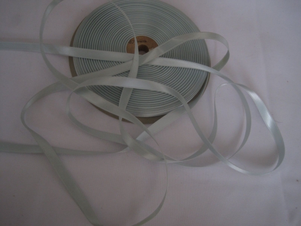 Pastel blue double satin rayon blend ribbon