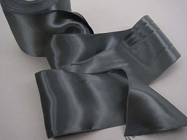 Wide black ribbon Vintage 30s 4-1/4  inch wide