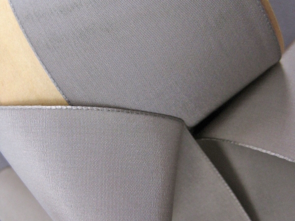 Gray silk faille ribbon