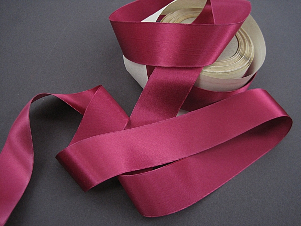 Vintage 1900's Victorian silk ribbon pink 9/16 inch wide P055