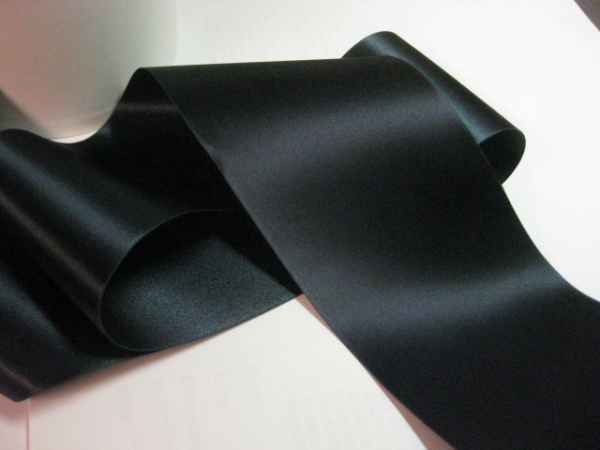 Vintage navy blue satin ribbon