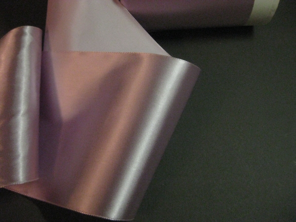 Vintage wide pink fabric ribbon