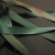 Teal satin rayon ribbon is faded