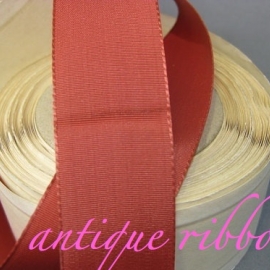 Vintage Cinnamon Red rayon ribbon Vintage ribbon