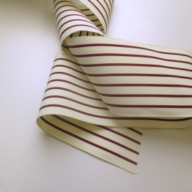 Red white striped grosgrain ribbon Wide grosgrain ribbon