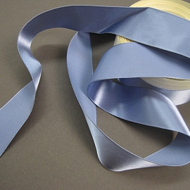 Vintage rayon satin blue ribbon