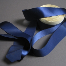 Navy blue rayon ribbon