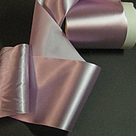 Wide pink rayon ribbon Vintage wide pink ribbon