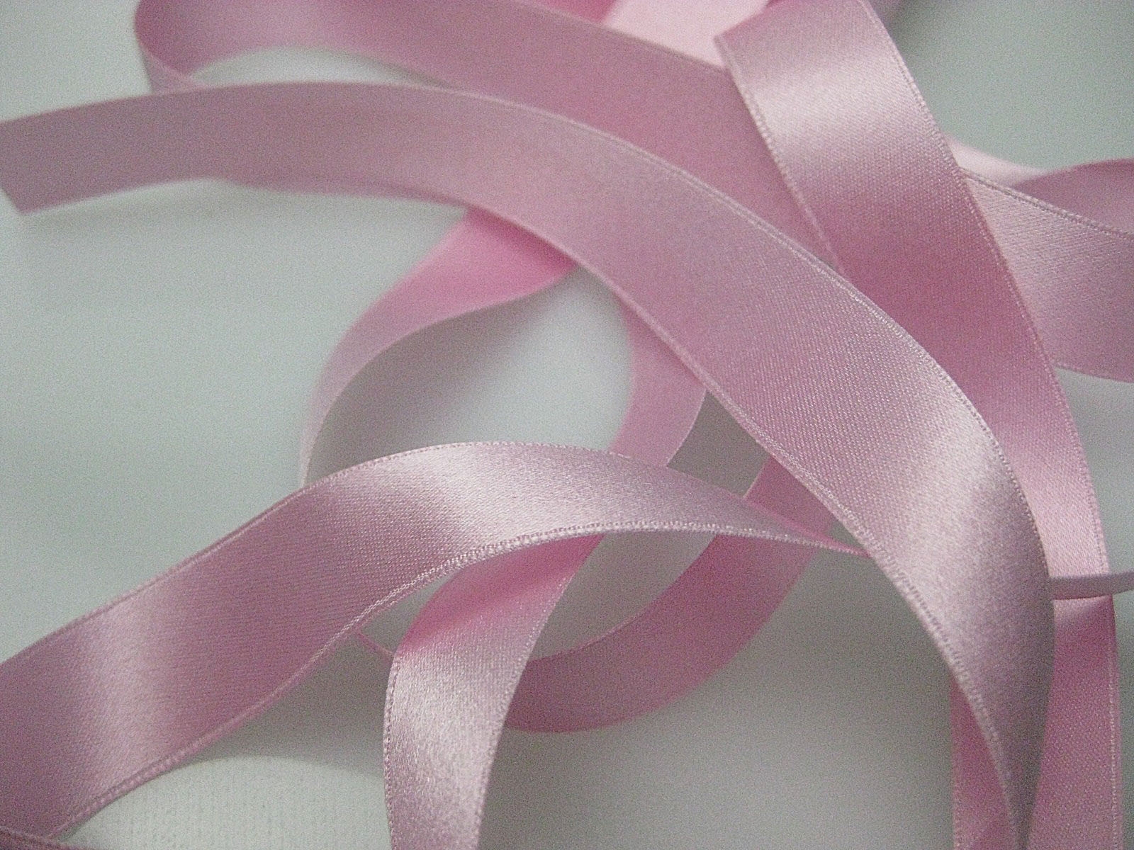 Vintage 1900's Victorian silk ribbon pink 9/16 inch wide P055