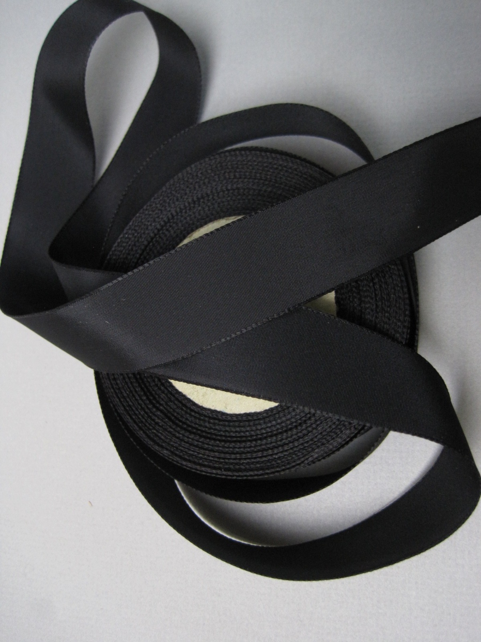 Black faille ribbon dressmaker quality