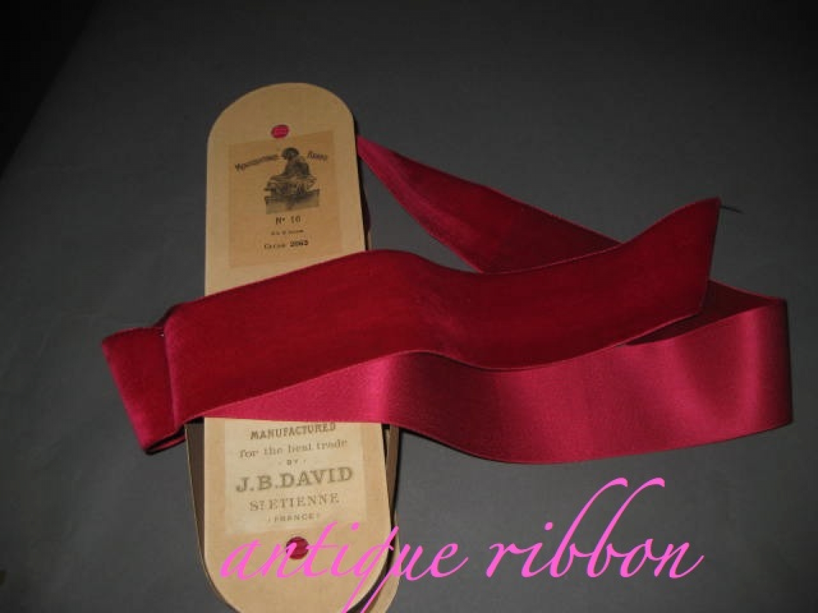 Vintage French 1940's Velvet Ribbon 1/2 Inch AGED Violet