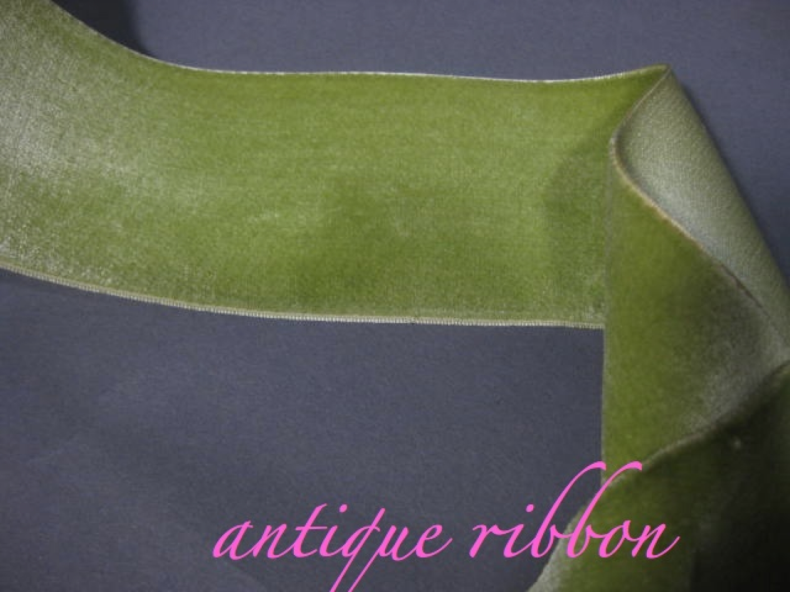 Antique silk and cotton velvet ribbon in Cerise 2 1/8 wide - Ruby