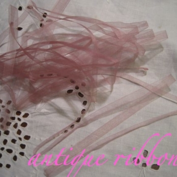 Vintage ribbon Silk Victorian era 1/4 inch Lavender Sheer Y155