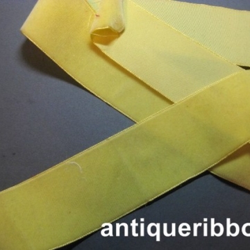 Vintage velvet ribbon 1940s rayon velvet  2 in yellow Y802