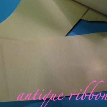 Vintage Ribbon Silk Taffeta Victorian era 2 1/4 inch cream Y82