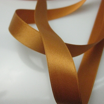 Vintage 30s French ribbon rayon copper gold burnt orange 5/8 inch wide P048