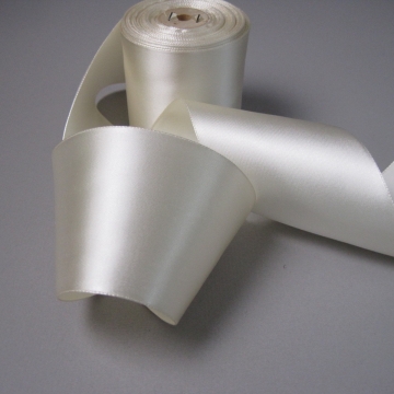 Vintage 30s bridal cream white ribbon rayon satin fabric 3 inch width