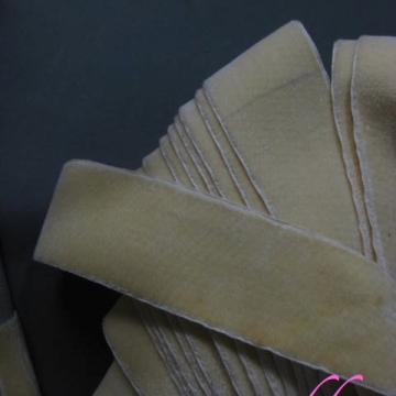 Vintage French velvet ribbon silk rayon velvet Bridal 1 1/2 inch W Cream Y2100