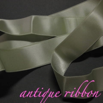  Vintage green Ribbon double sided satin pale lime green