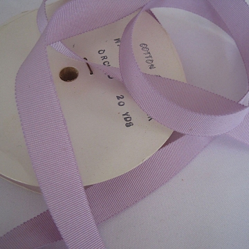 Vintage 30s Petersham ribbon Cotton Rayon Grosgrain ribbon Lavender 5/8 inch wide
