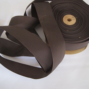 Vintage 50s Gray brown faille ribbon trim for millinery fabric ribbon sewing ribbon 1-1/2 inch wide