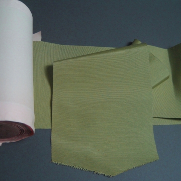 Vintage wide silk faille olive green ribbon 6 5/8 inch wide