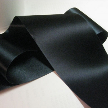 Vintage 50s Navy blue double sided satin ribbon trim Fabric ribbon rayon acetate 3 inch wide