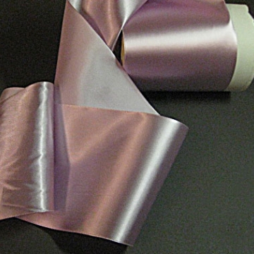 Vintage 30s Wide Pink ribbon rayon satin Fabric Orchid pink 5 inch