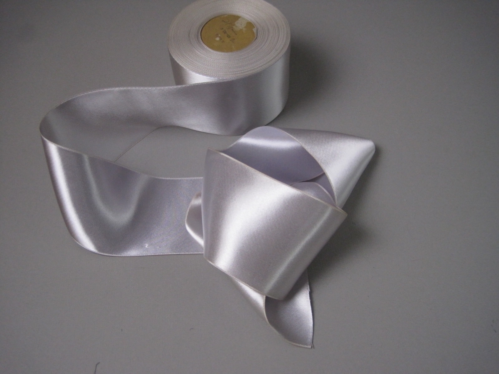 Vintage 30s silver metallic wide ribbon rayon silver gray 3 inch width ...